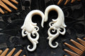 Hand-Carved Bone Wisteria Earrings – Gauged Hangers