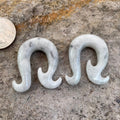 OOAK Jadeite Wave Hook Earrings – 00g (9.5mm)