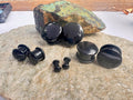 Black Onyx Single Flared Stone Plugs – Ear Gauges