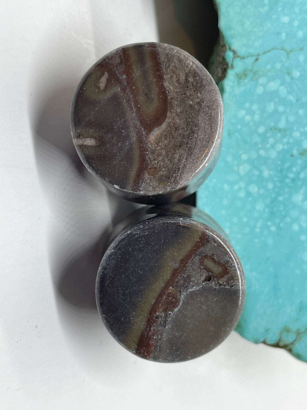 OOAK Black Bamboo Stone Plugs – 3/4" (19mm)