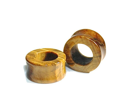 Brown Tiger’s Eye Tunnels – Double Flared Stone Gauges
