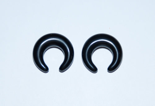 Black Obsidian Pincher Earrings – Stone Ear Gauges
