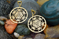 Metatron's Cube Magnetic Clasp Gauged Earrings
