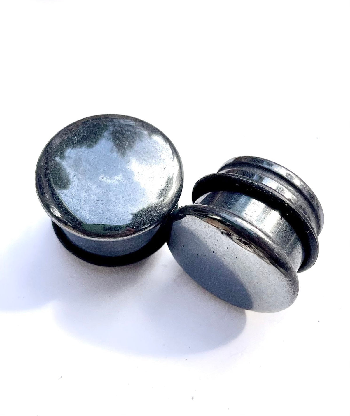 Hematite Single Flared Stone Plugs – Ear Gauges