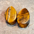 OOAK Brown Tiger’s Eye Teardrop Plugs – 7/8" (22mm)