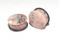 Pink Chinese Jasper Plugs – Single Flared Stone Gauges