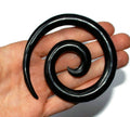 Ebony Wood Super Spiral Earrings – Gauged Hoops