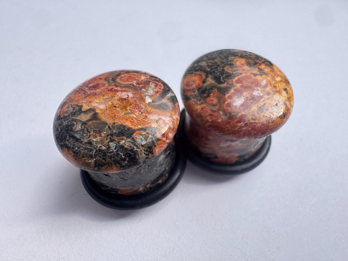 Leopardskin Jasper Plugs – Single Flared Ear Gauges
